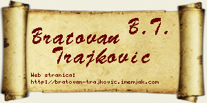 Bratovan Trajković vizit kartica